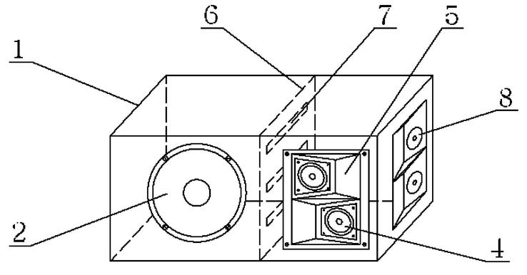 一种广幅声场立体声式扬声器